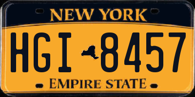 NY license plate HGI8457