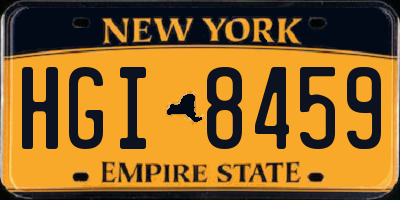 NY license plate HGI8459