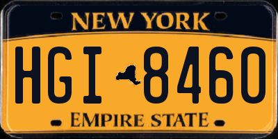 NY license plate HGI8460