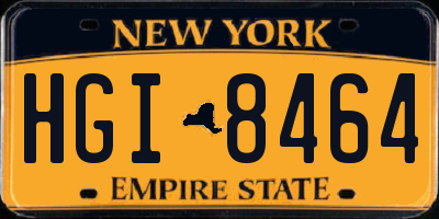 NY license plate HGI8464