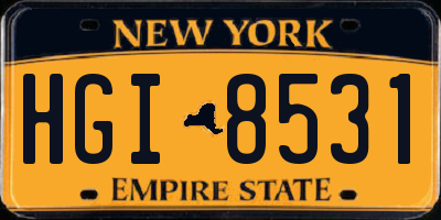 NY license plate HGI8531