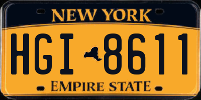 NY license plate HGI8611