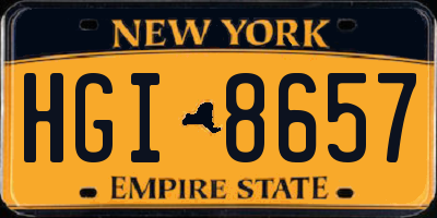 NY license plate HGI8657