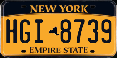 NY license plate HGI8739