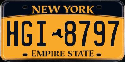 NY license plate HGI8797