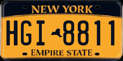 NY license plate HGI8811