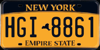 NY license plate HGI8861