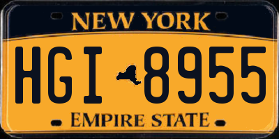 NY license plate HGI8955