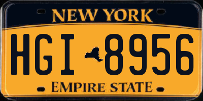 NY license plate HGI8956