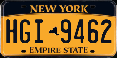 NY license plate HGI9462
