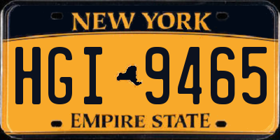 NY license plate HGI9465