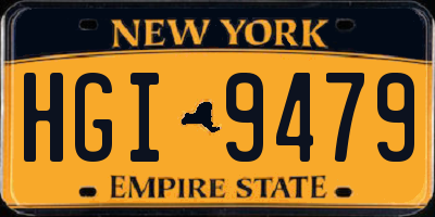 NY license plate HGI9479