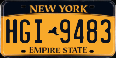 NY license plate HGI9483