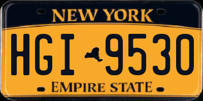NY license plate HGI9530