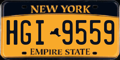 NY license plate HGI9559