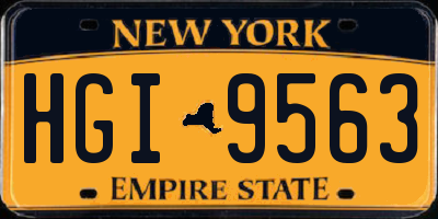 NY license plate HGI9563