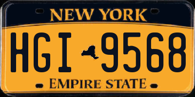 NY license plate HGI9568