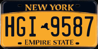 NY license plate HGI9587