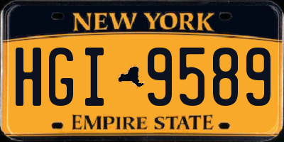 NY license plate HGI9589