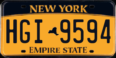 NY license plate HGI9594