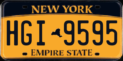 NY license plate HGI9595