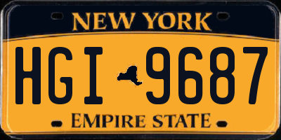 NY license plate HGI9687