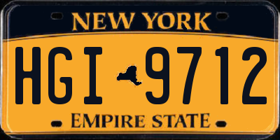 NY license plate HGI9712
