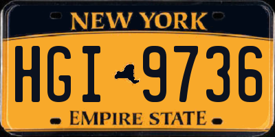 NY license plate HGI9736