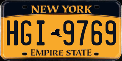 NY license plate HGI9769