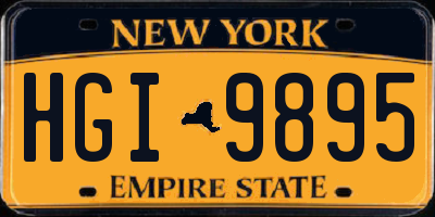 NY license plate HGI9895