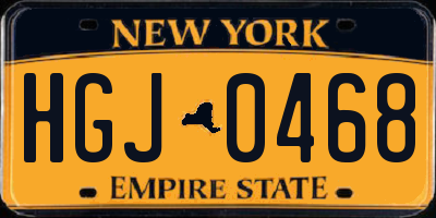 NY license plate HGJ0468