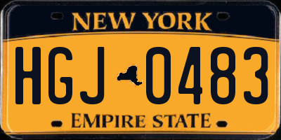 NY license plate HGJ0483