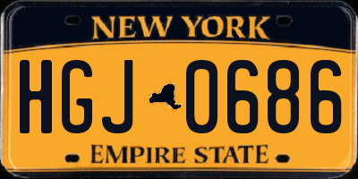 NY license plate HGJ0686