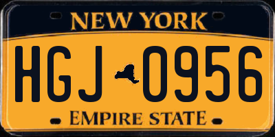 NY license plate HGJ0956