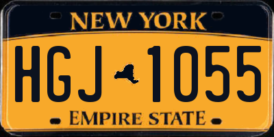 NY license plate HGJ1055