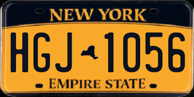 NY license plate HGJ1056