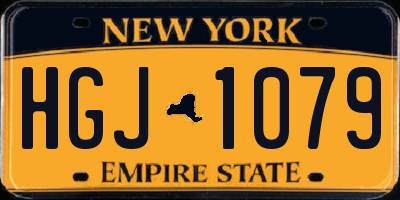NY license plate HGJ1079