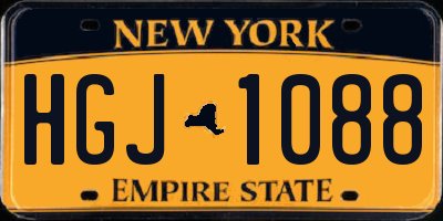 NY license plate HGJ1088