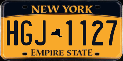 NY license plate HGJ1127