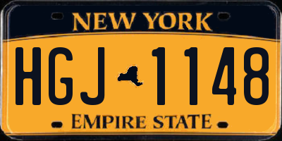 NY license plate HGJ1148
