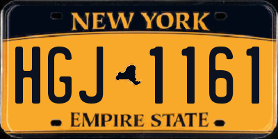 NY license plate HGJ1161