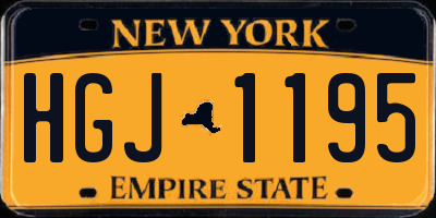 NY license plate HGJ1195