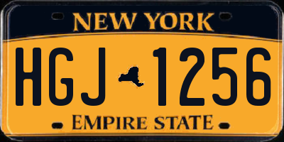 NY license plate HGJ1256