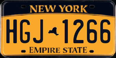 NY license plate HGJ1266