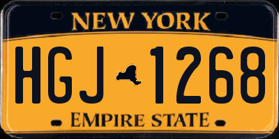 NY license plate HGJ1268