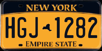 NY license plate HGJ1282