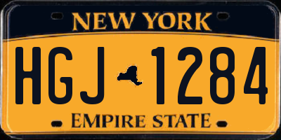 NY license plate HGJ1284
