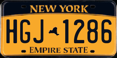 NY license plate HGJ1286