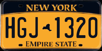 NY license plate HGJ1320