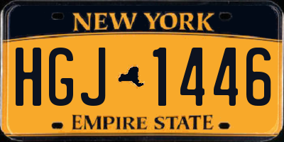 NY license plate HGJ1446